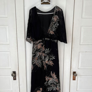 WARM Black floral dress